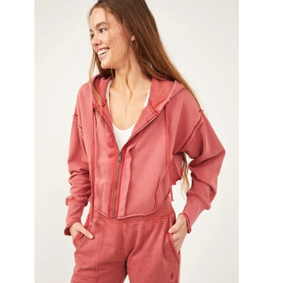 Sweat à Capuche Oversize Free People FP Movement Sprint To The Finish - Blanc - Taille S - Neuf Sans étiquette